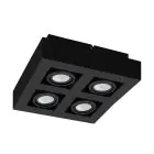 Eglo Decke Spot Mendoza Stahl Schwarz 18.8W 1380lm - 830 Warmweiß | Dimmbar - Geeignet für GU10